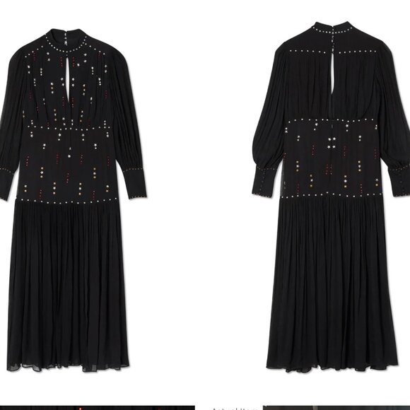 Gorgeous Black Studded Azelea  Maxi Dress from Never Fully Dressed NWT - Picture 4 of 6